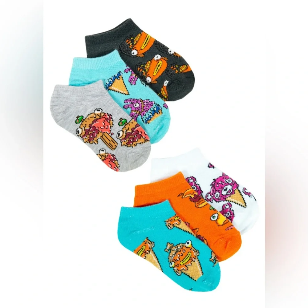 Fortnite Boys No Show Socks, 6-Pack, Size M or L